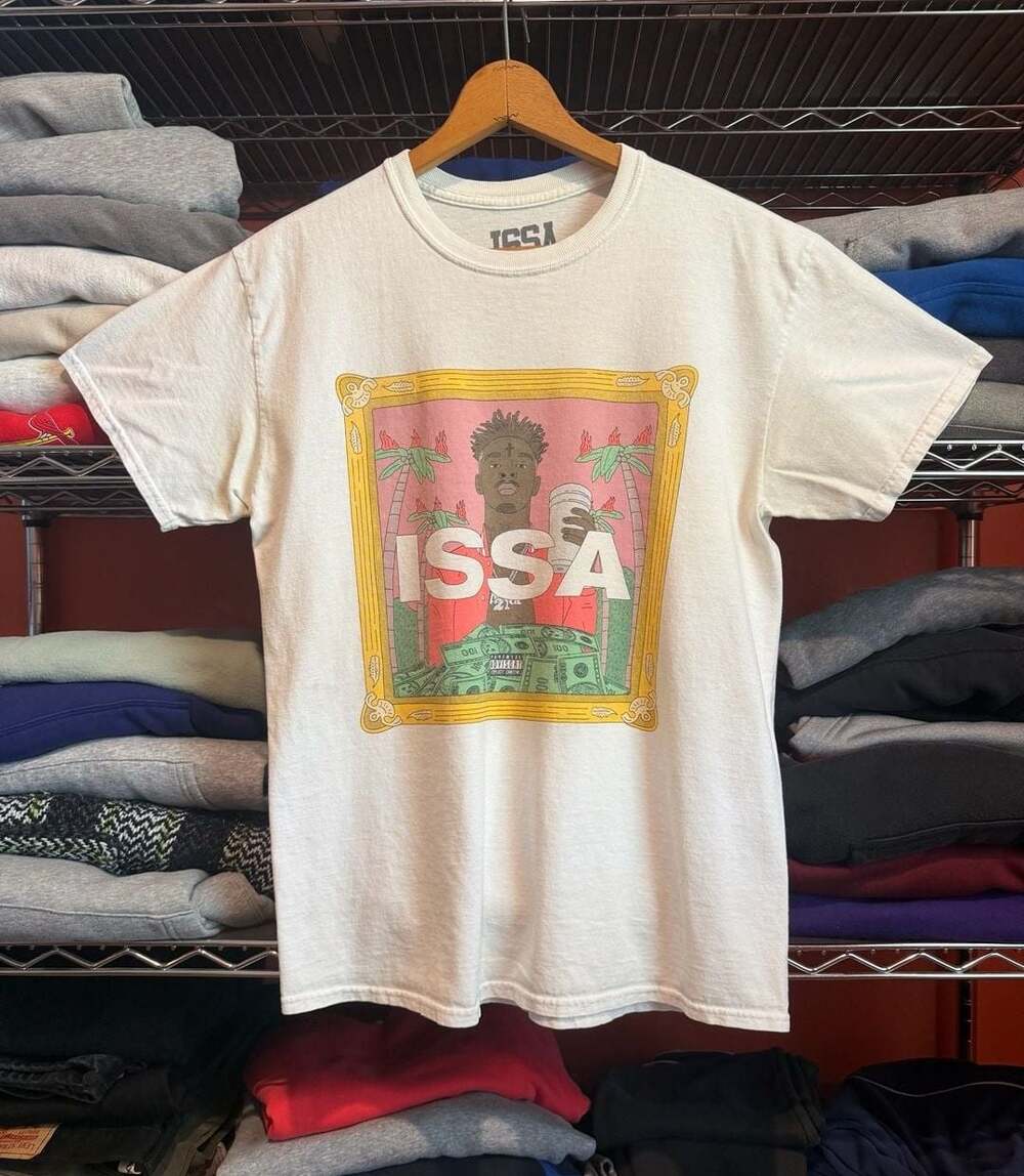 ISSA 21 Savage Album Graphic T-Shirt White Medium